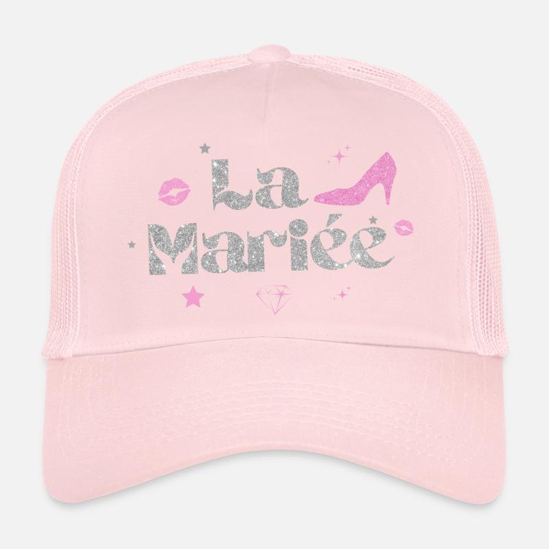 la mariée argenté Casquette trucker 