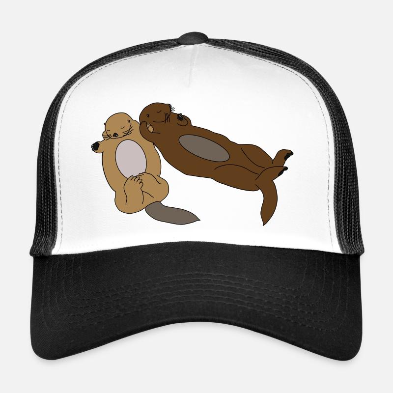Mignonnes loutres endormies Casquette trucker 