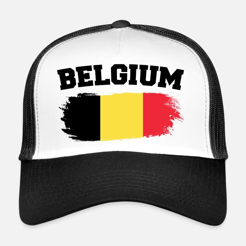Vintage Belgian Flag Retro Belgian Trucker Cap