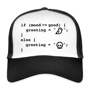 If statement - mood is good - Trucker Cap - white/black - Front