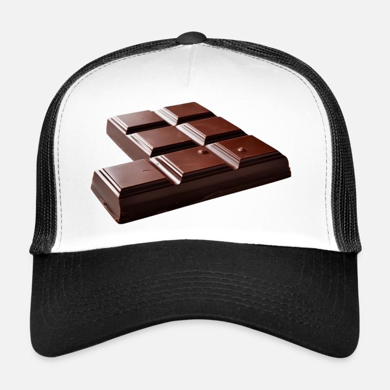 Chocolat - Casquette trucker  - blanc/noir