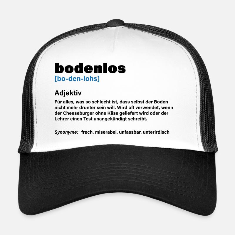 Bottomless – When it's really too much - Trucker Cap - white/black