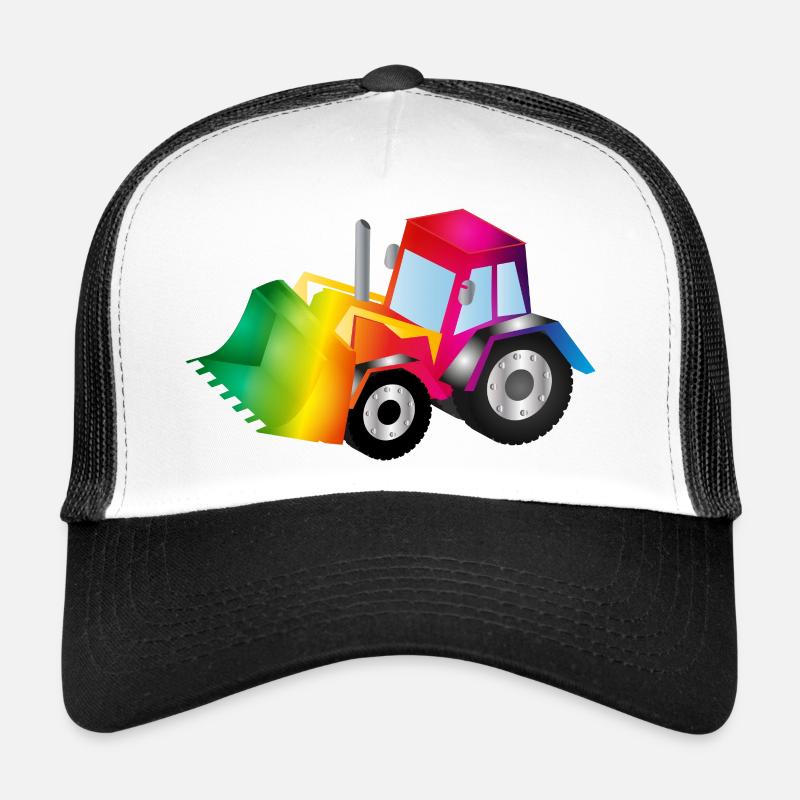 Regenbogen-Bagger voller Farbenfreude Trucker Cap