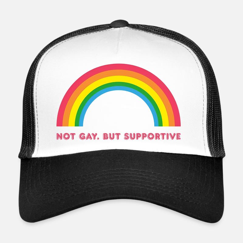 Vintage Retro Regenbogen Sterne – Supportive Trucker Cap
