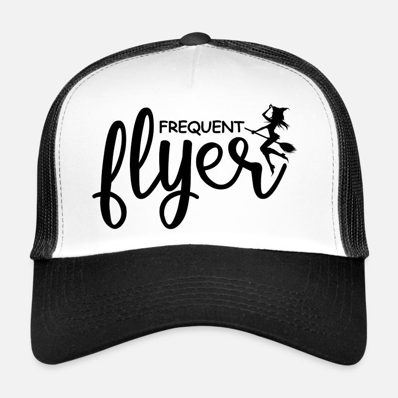 Frequent Flyer Sorcière Halloween T-shirt drôle Casquette trucker 