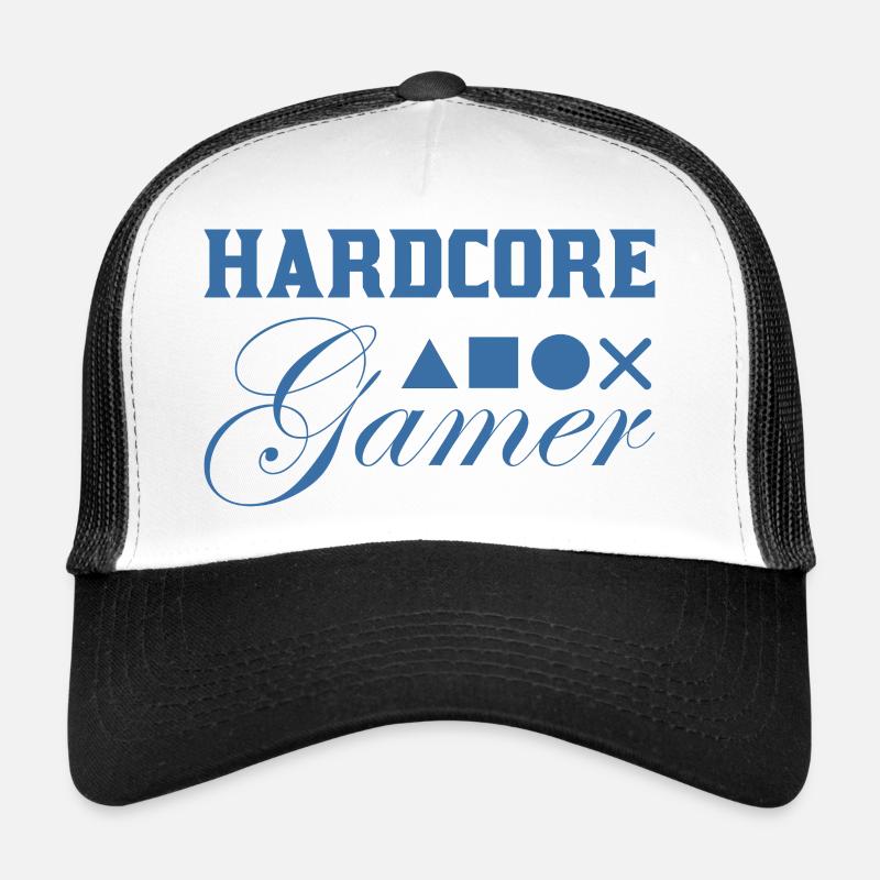 Hardcore Gamer Geometry Blue Trucker Cap