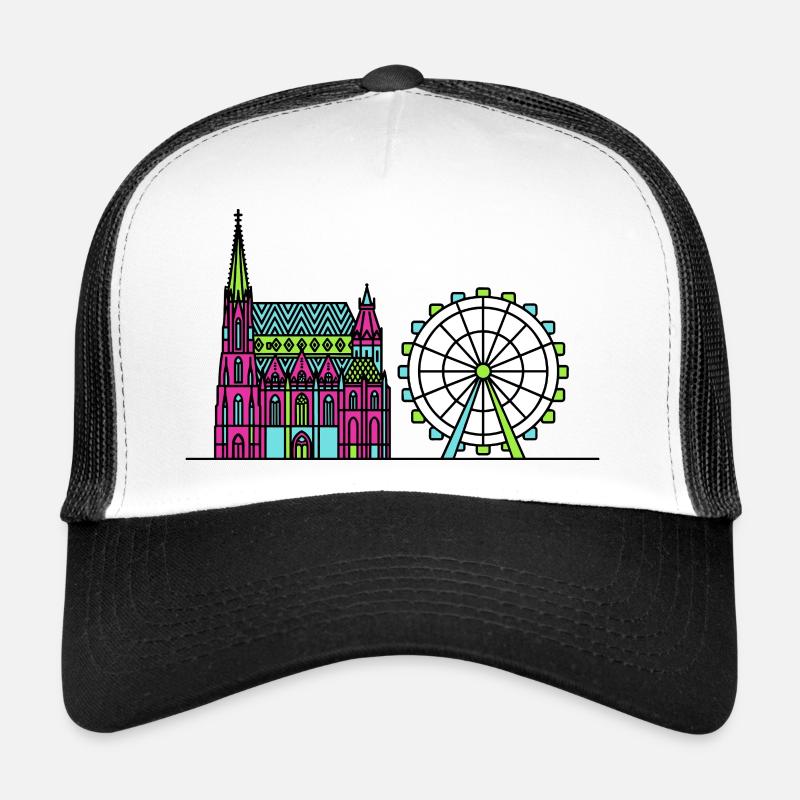 Wiener Stadtsilhouette St. Stephansdom Kunst Trucker Cap