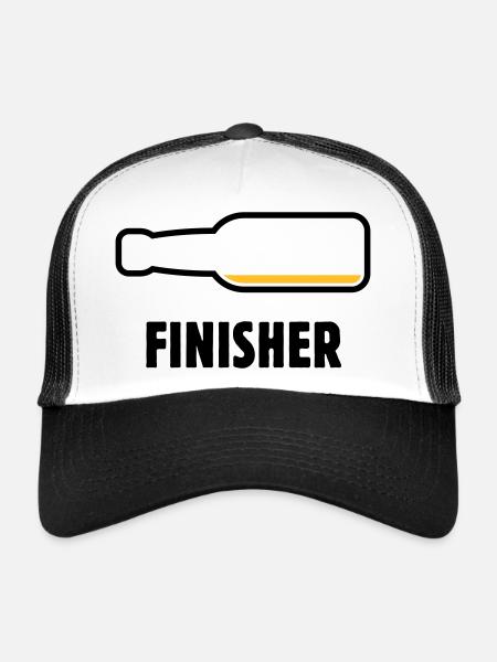 Finisher (beer / beer / beer drinker / POS 2C) - Trucker Cap - white/black - Front