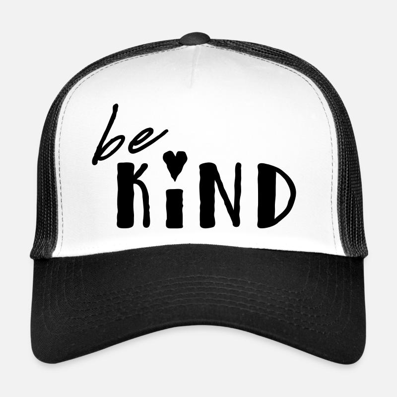 be kind - Trucker Cap - Weiß/Schwarz