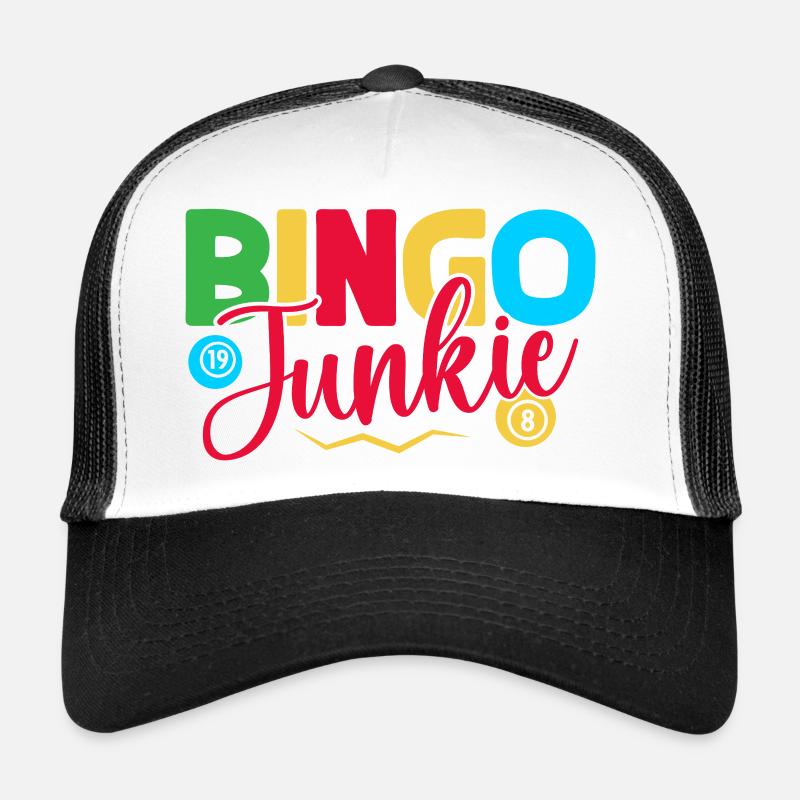 Bingospil Bingojunkie Bingo - Trucker cap - hvid/sort