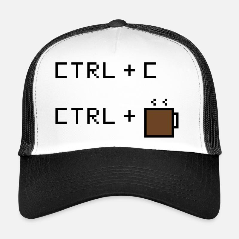 CTRL+C Kaffee Edition - Retro Büro Humor Trucker Cap