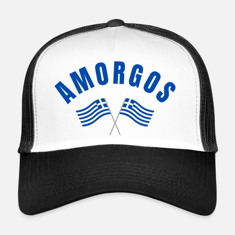 Drapeaux grecs d’Amorgos Casquette trucker 