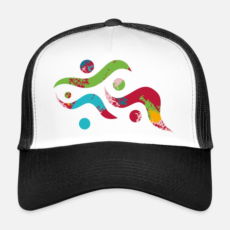 yoga-design_20 - Trucker Cap - Weiß/Schwarz