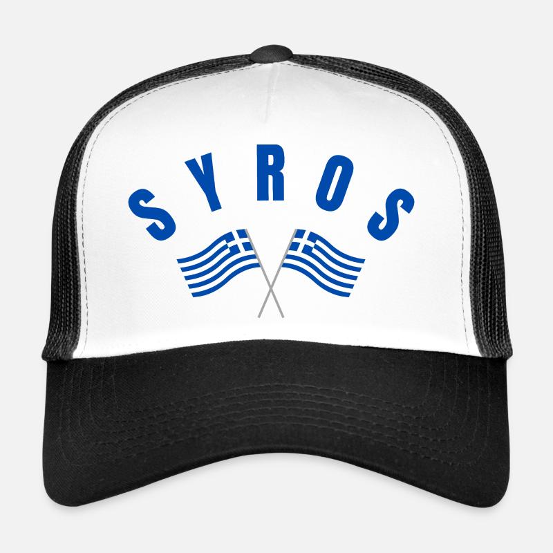 Drapeaux grecs de Syros Casquette trucker 