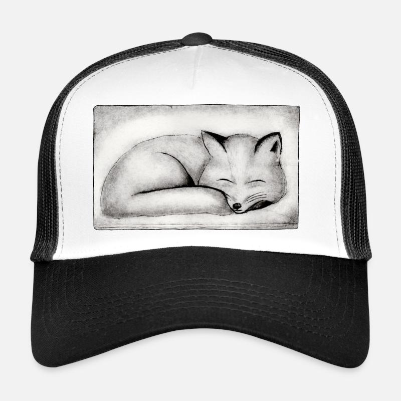 Renard endormi - Gravé à la main imprimable Casquette trucker 