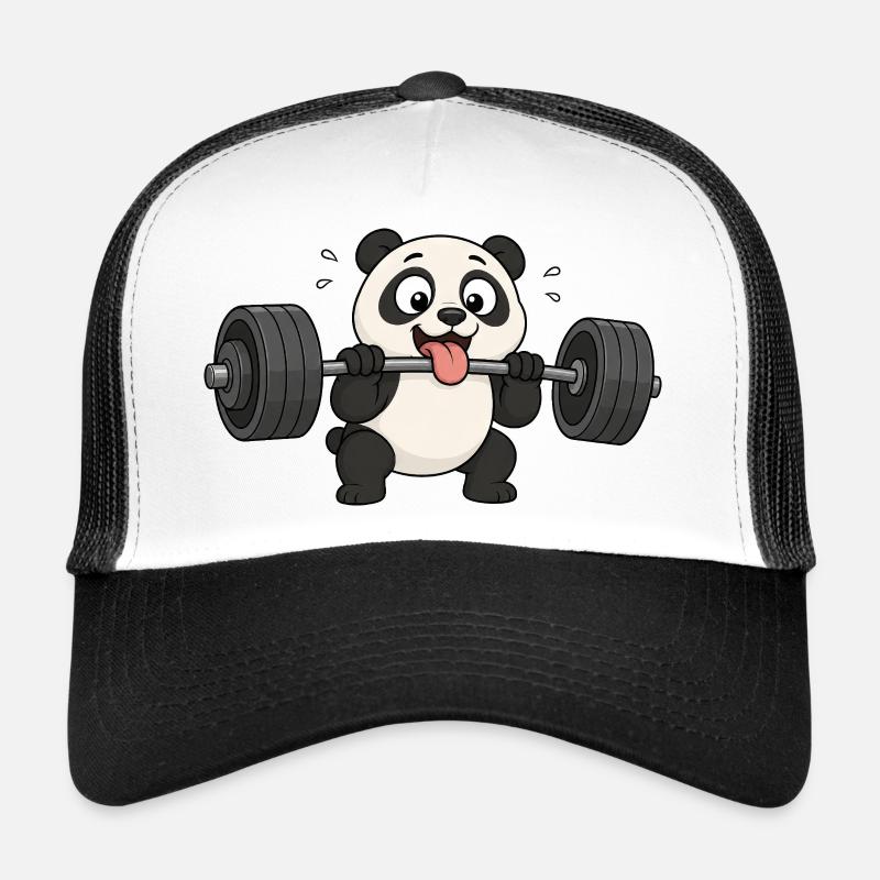 Coaching de musculation de type panda dessiné animé Fitness Casquette trucker 