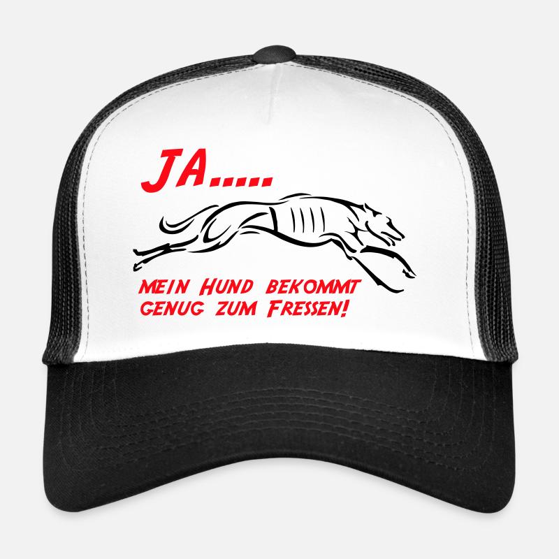 Mon chien est assez à manger - Casquette trucker  - blanc/noir