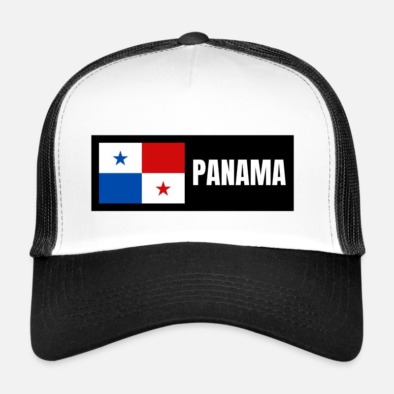 Panama Flagge - Trucker Cap - Weiß/Schwarz