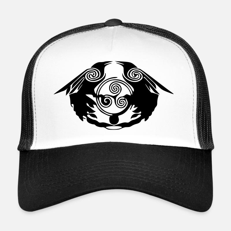 Keltische Raben - Trucker Cap - Weiß/Schwarz
