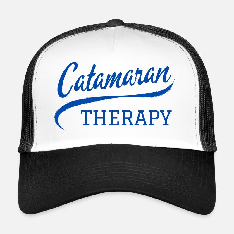 Catamaran Therapy Typography US sport Trucker Cap