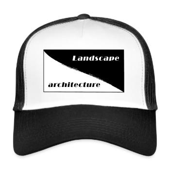 landscape architecture - Trucker Cap - Weiß/Schwarz - Vorne