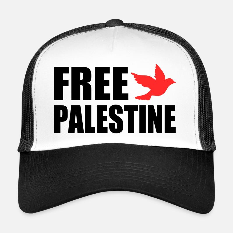 Free palestine - Trucker Cap - Weiß/Schwarz