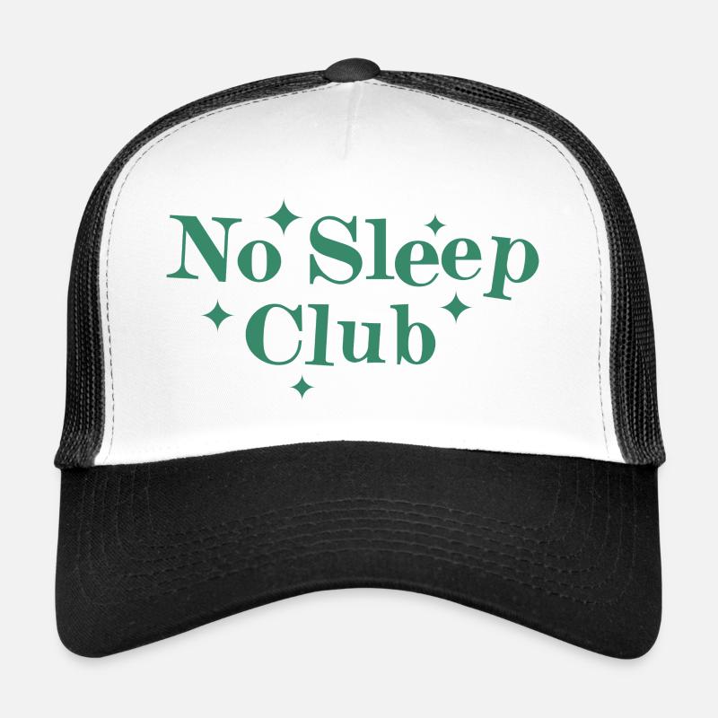 No Sleep Club - Trucker Cap - Weiß/Schwarz