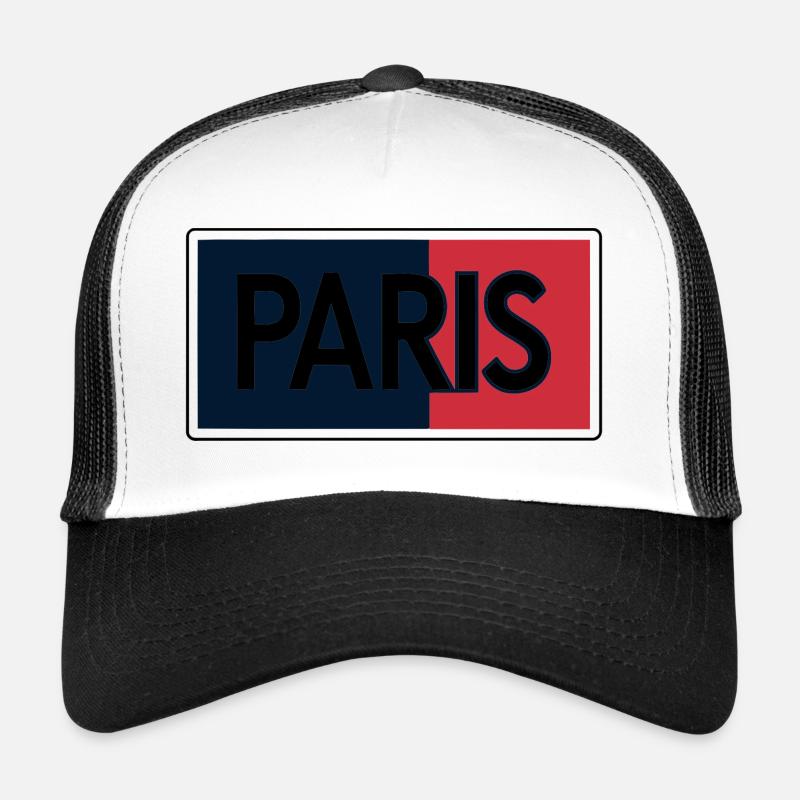 Pariser Flagge Split-Typografie Trucker Cap
