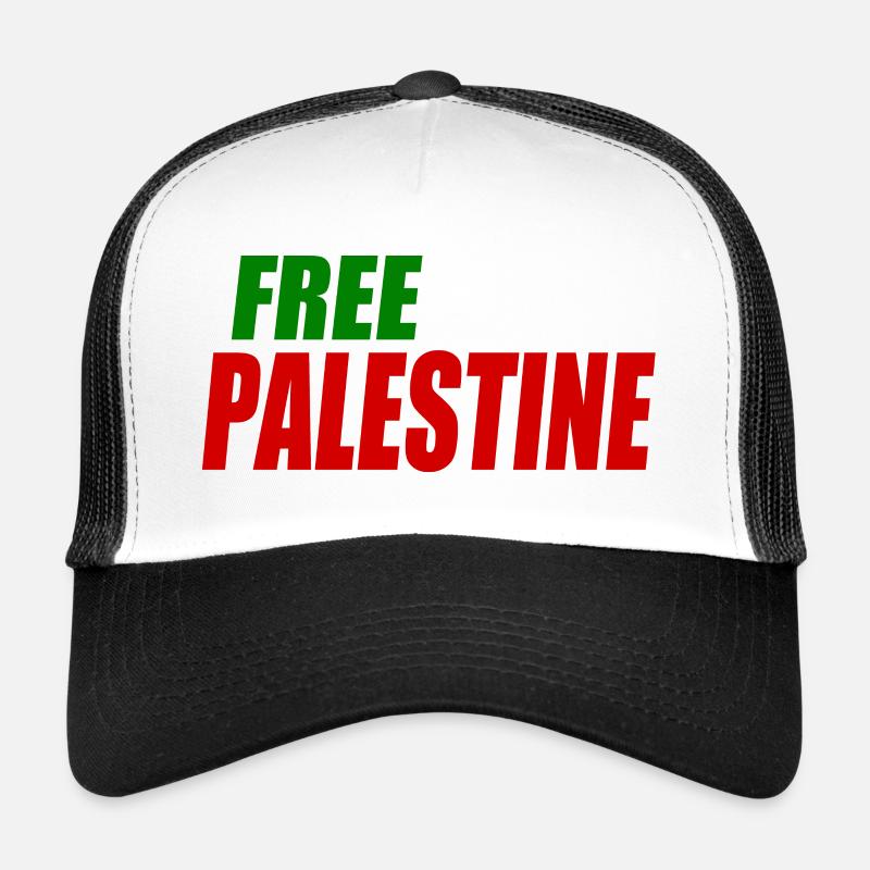 Free palestine - Trucker Cap - Weiß/Schwarz