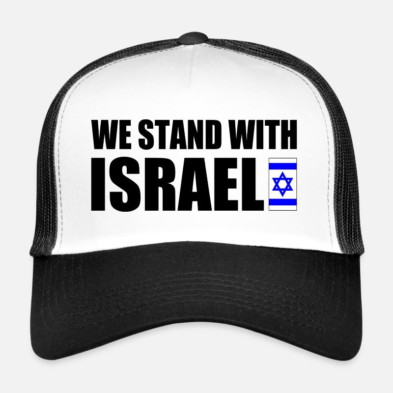 We stand with israel - Trucker Cap - Weiß/Schwarz