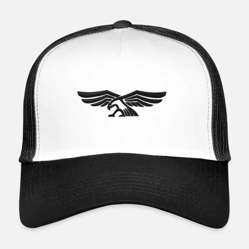 Adler bestickt - Trucker Cap - Weiß/Schwarz