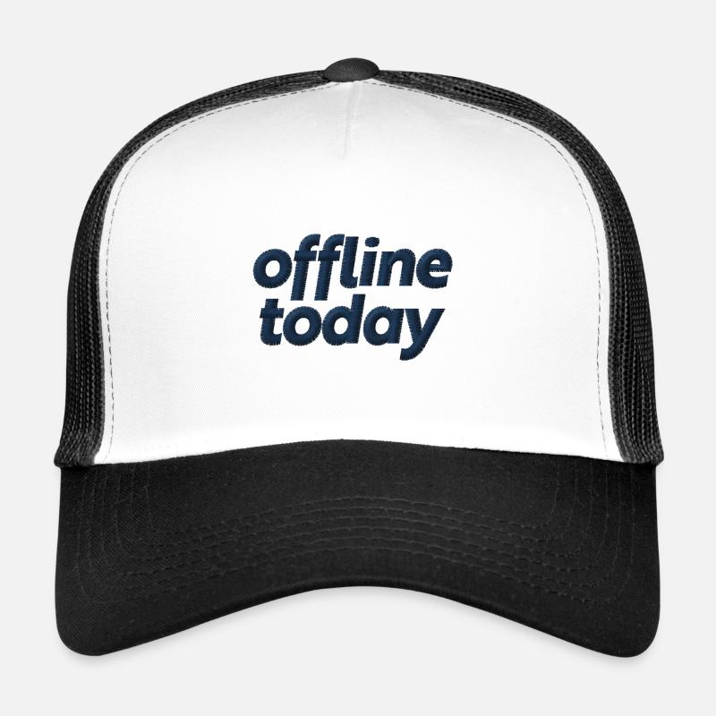 Broderet offline i dag - Trucker cap - hvid/sort