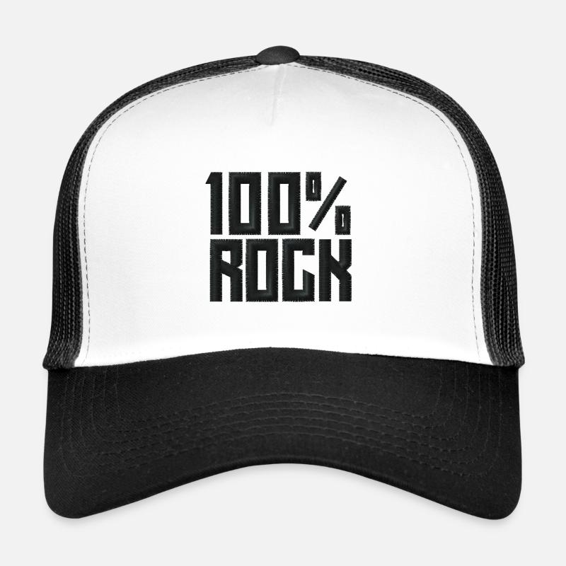 100% Rock - Trucker Cap - Weiß/Schwarz