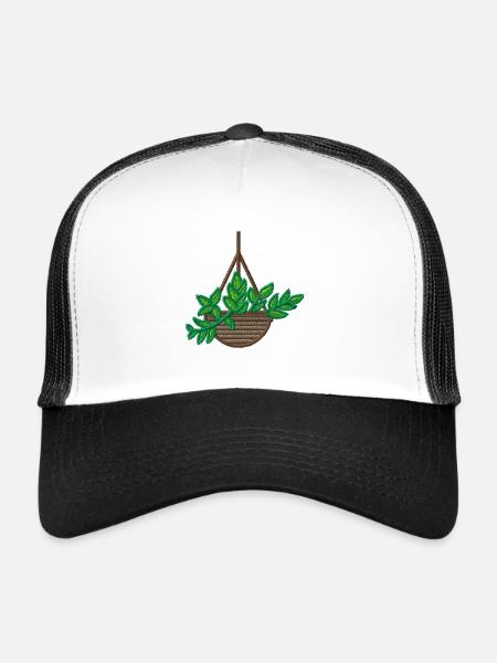 Indoor plant - Trucker Cap - white/black - Front