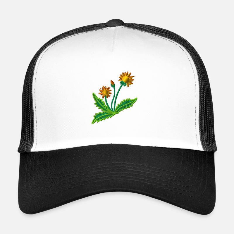 Pissenlit - Casquette trucker - blanc/noir