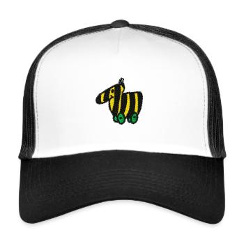 Janosch Tigerente Stick - Trucker Cap - Weiß/Schwarz - Vorne