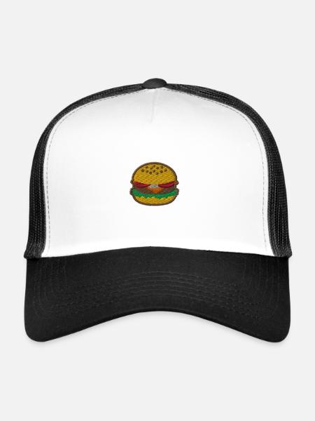Hamburger 1 - Trucker Cap - wit/zwart