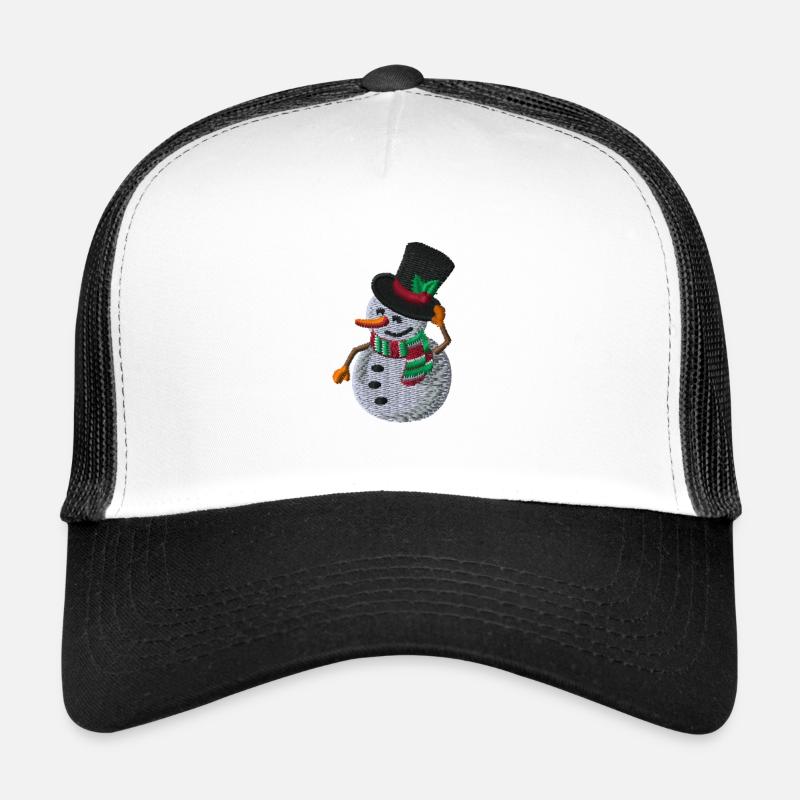 Snowman - Trucker Cap - white/black