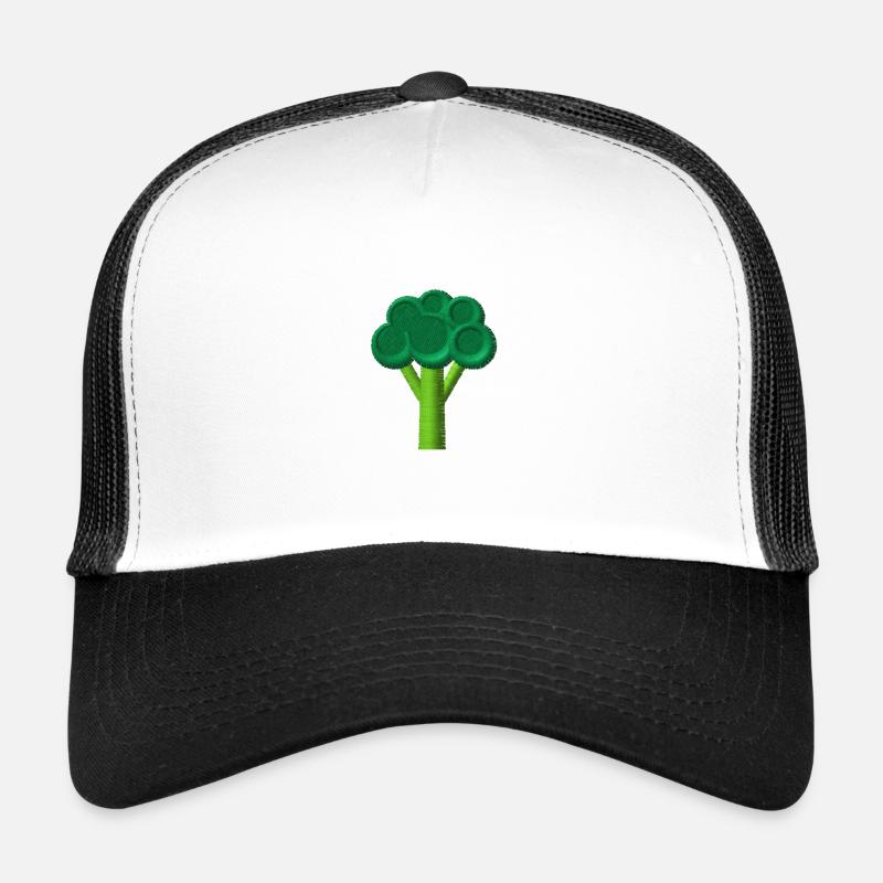Embroidered broccoli - Trucker Cap - white/black