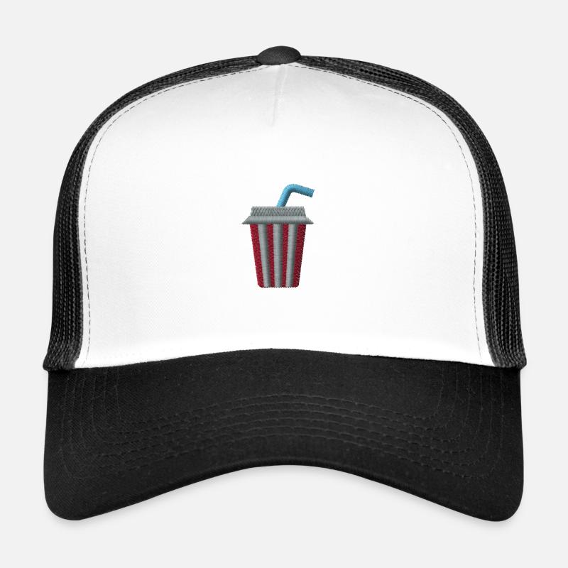 Embroidered lemonade cup - Trucker Cap - white/black