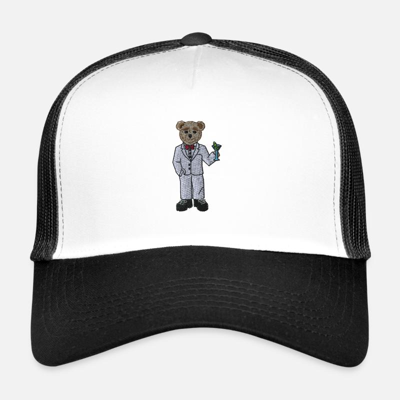 Teddybär 6 - Trucker Cap - Weiß/Schwarz
