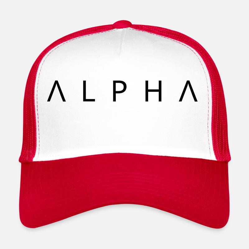 alpha - Trucker Cap - white/red