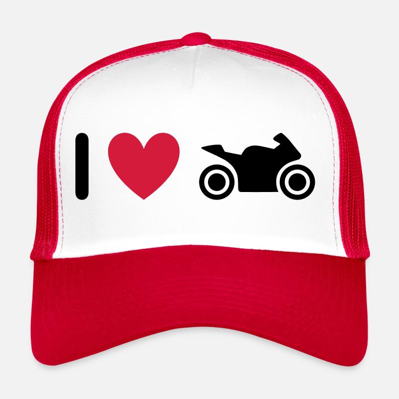 ★ Design colors can be changed ★ I love motorcycles Trucker Cap