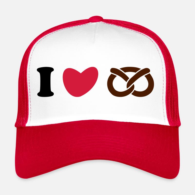 ★ Designfarben änderbar ★ Ich liebe Brezel Trucker Cap