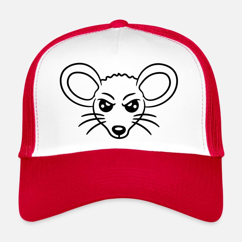 Maus Guckt Böse Wütend Frustriert Sauer Aggressiv Trucker Cap