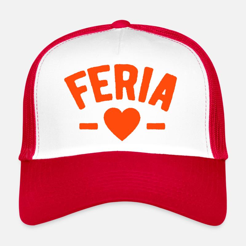 Feria Herz Kultur Feria - Trucker Cap - Weiß/Rot