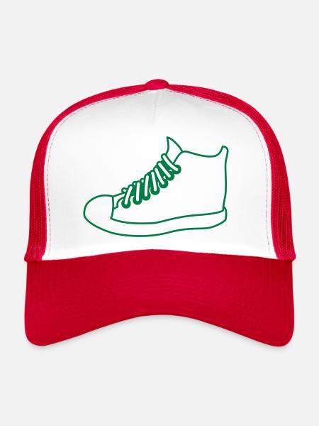 chaussures de sable sable - Casquette trucker  - blanc/rouge - Devant