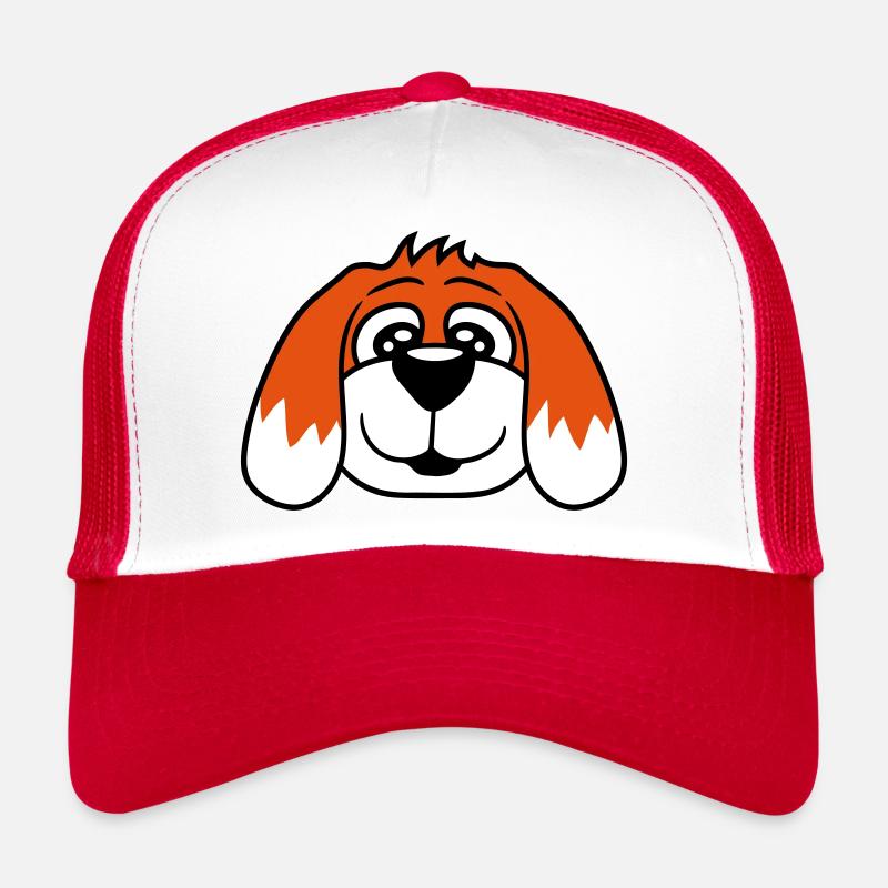 Hund Gesicht Kleiner Glücklicher Welpe Haustier Trucker Cap