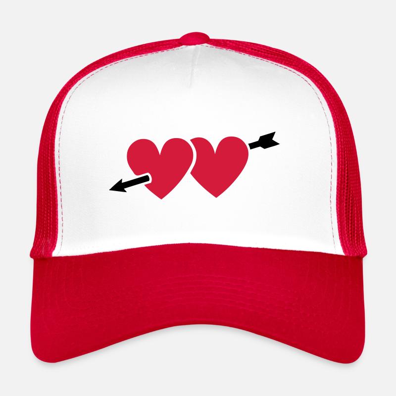 Heart Arrow 2 Hearts Love Arrowhead Couples que j'aime Casquette trucker 