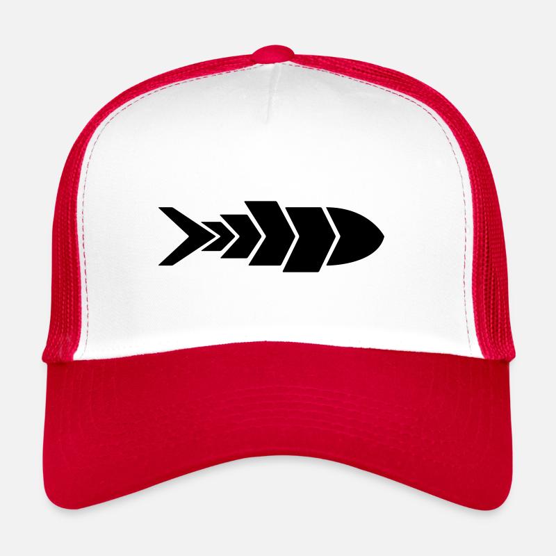 Flèche de poisson minimaliste | Conception de flèche de poisson Casquette trucker 